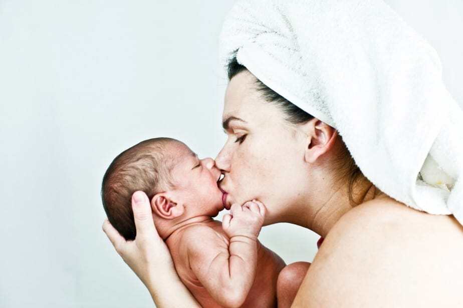 premature baby with the mother